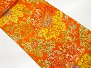 花葉模様織出し袋帯